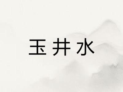 玉井水
