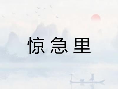 惊急里
