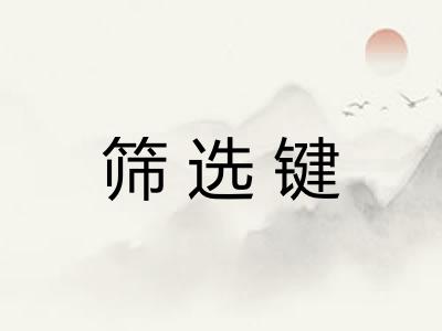 筛选键