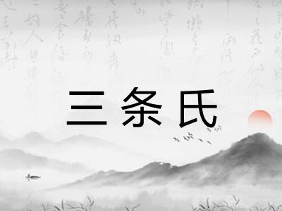 三条氏