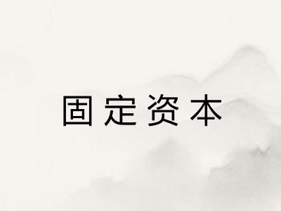 固定资本