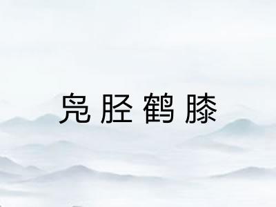 凫胫鹤膝