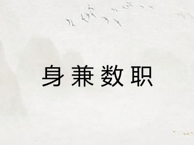 身兼数职