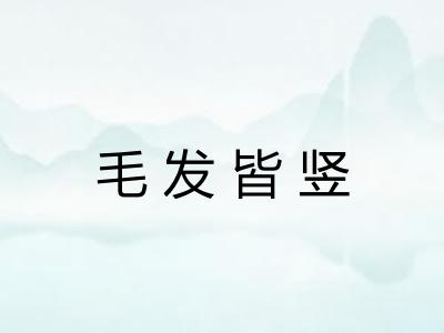 毛发皆竖