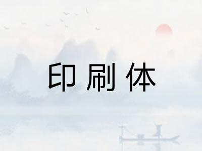 印刷体