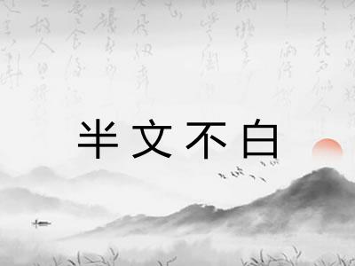 半文不白