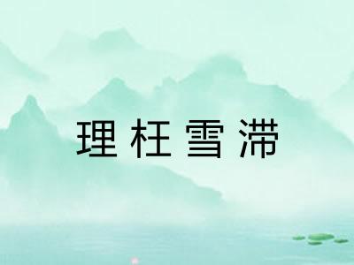 理枉雪滞