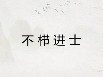 不栉进士
