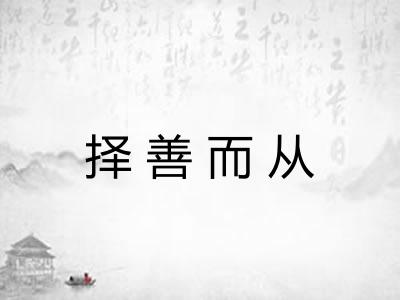 择善而从