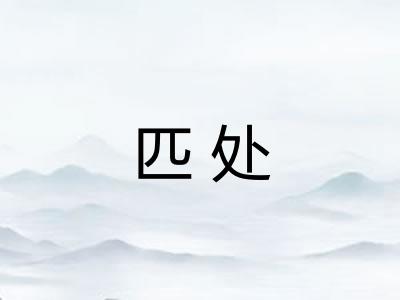 匹处