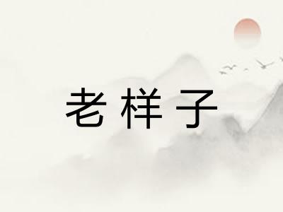 老样子