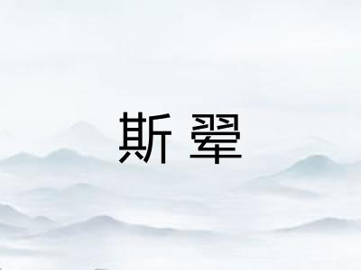 斯翚