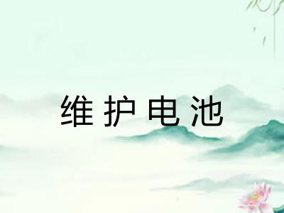 维护电池