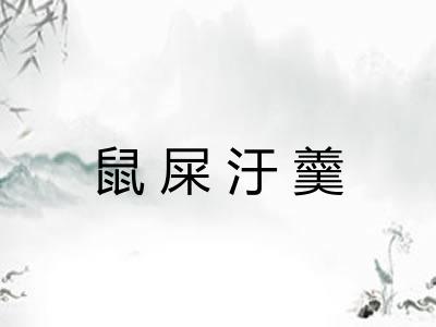 鼠屎汙羹