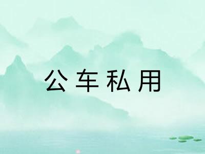 公车私用