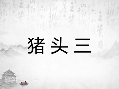 猪头三