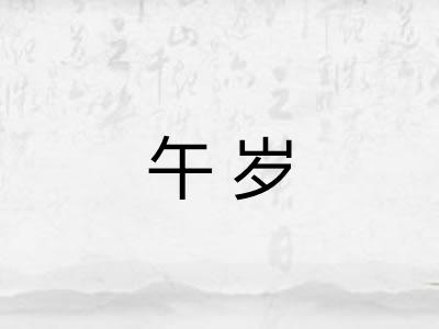 午岁