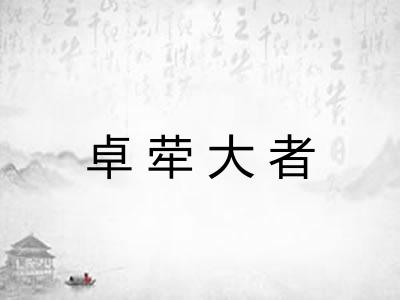 卓荦大者