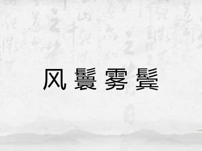 风鬟雾鬓