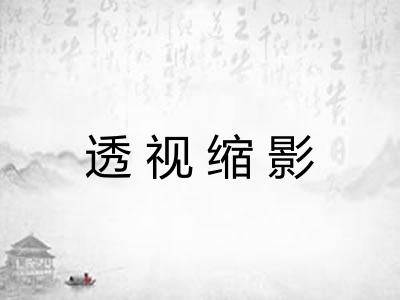 透视缩影