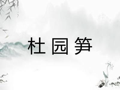 杜园笋