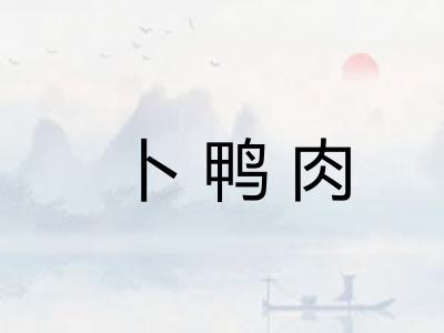 卜鸭肉