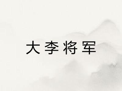 大李将军