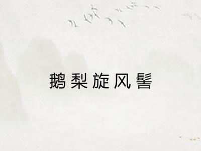 鹅梨旋风髻