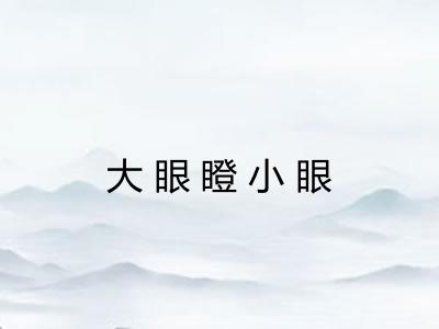 大眼瞪小眼