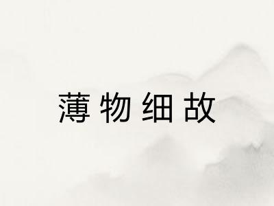 薄物细故