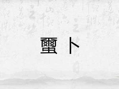 蠒卜