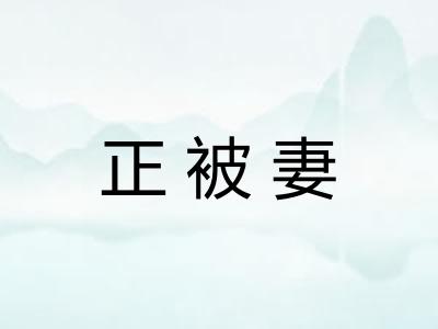 正被妻