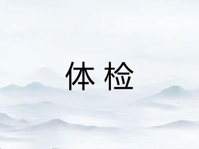 体检