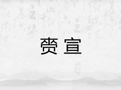 赍宣