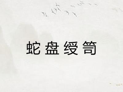 蛇盘绶笥
