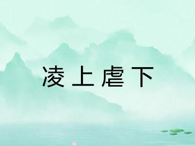 凌上虐下