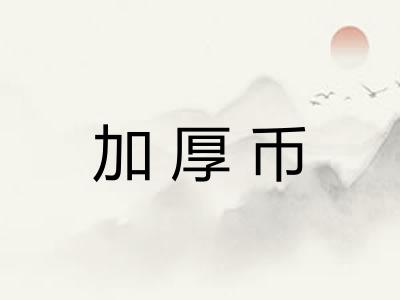 加厚币