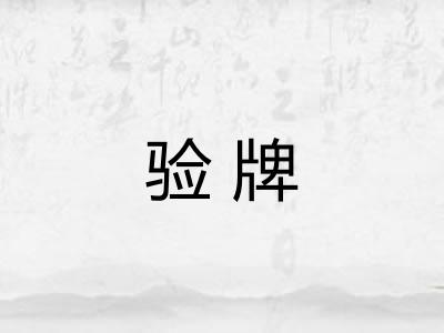 验牌
