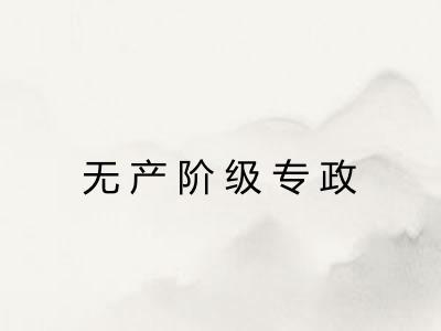 无产阶级专政