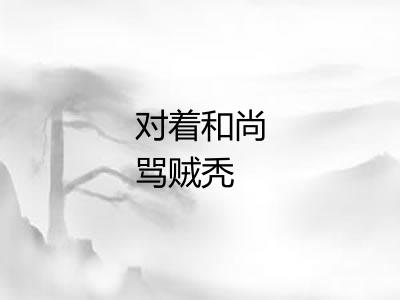 对着和尚骂贼秃