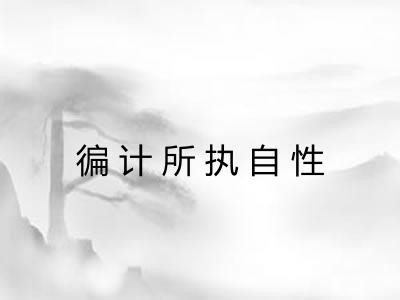 徧计所执自性