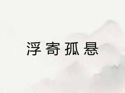 浮寄孤悬