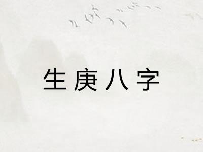 生庚八字