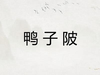鸭子陂