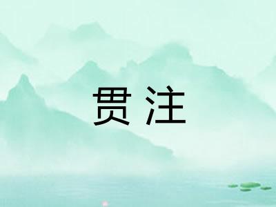 贯注