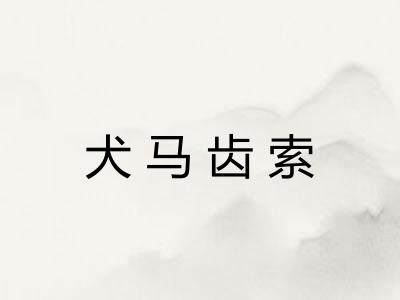 犬马齿索