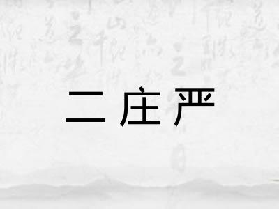 二庄严