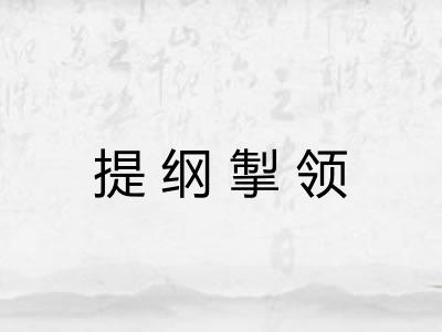 提纲掣领