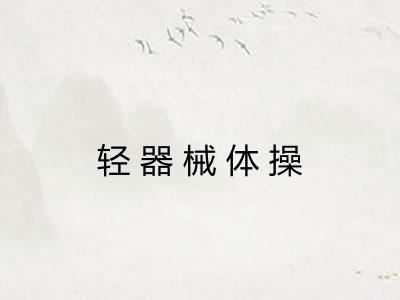 轻器械体操