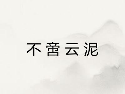 不啻云泥